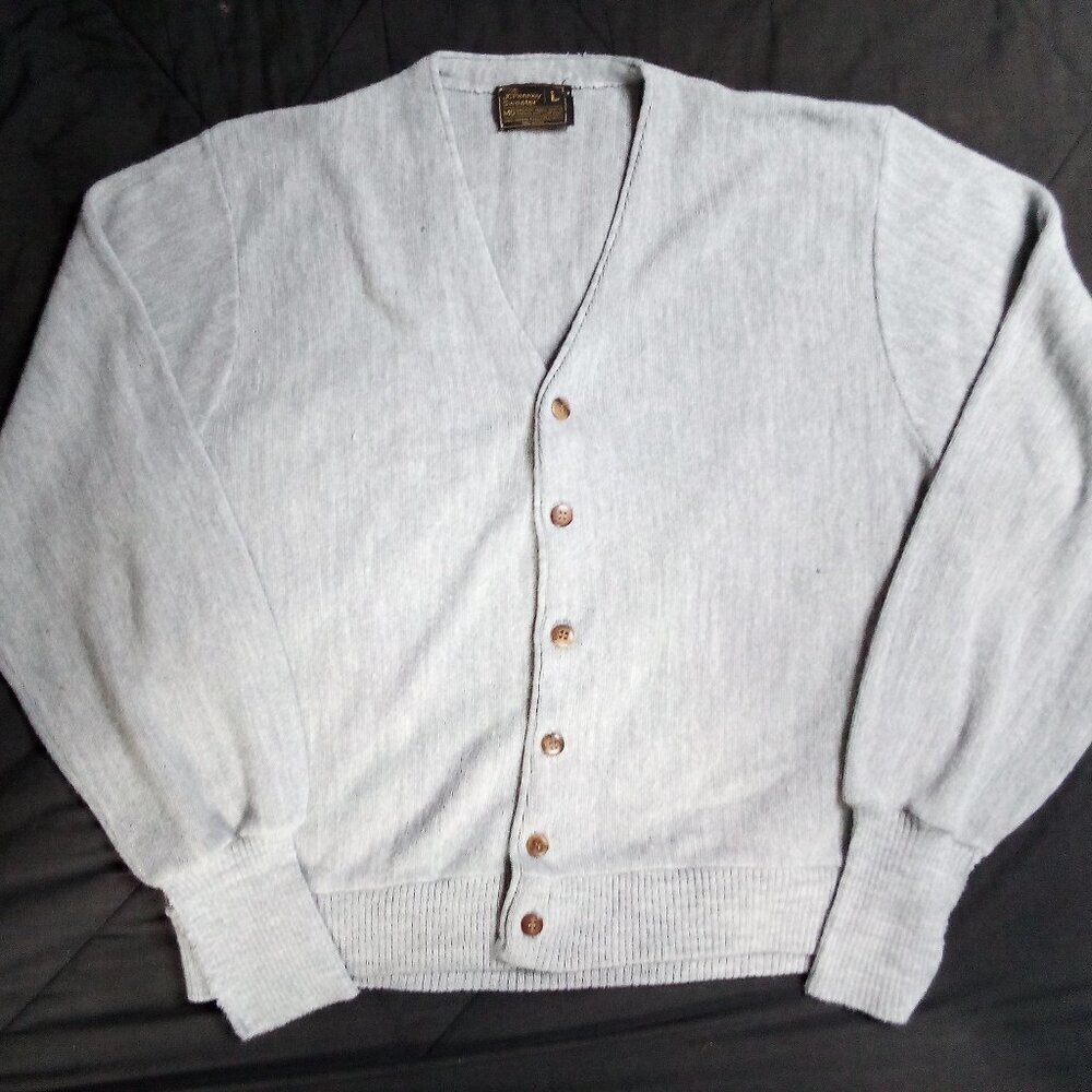 Vintage JC Penney Cardigan Sweater Gray